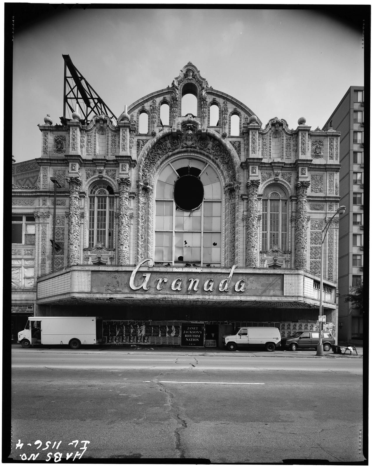 Granada theater (demolished) from Historica American Building Survey (3818217767), 1989, Chicago