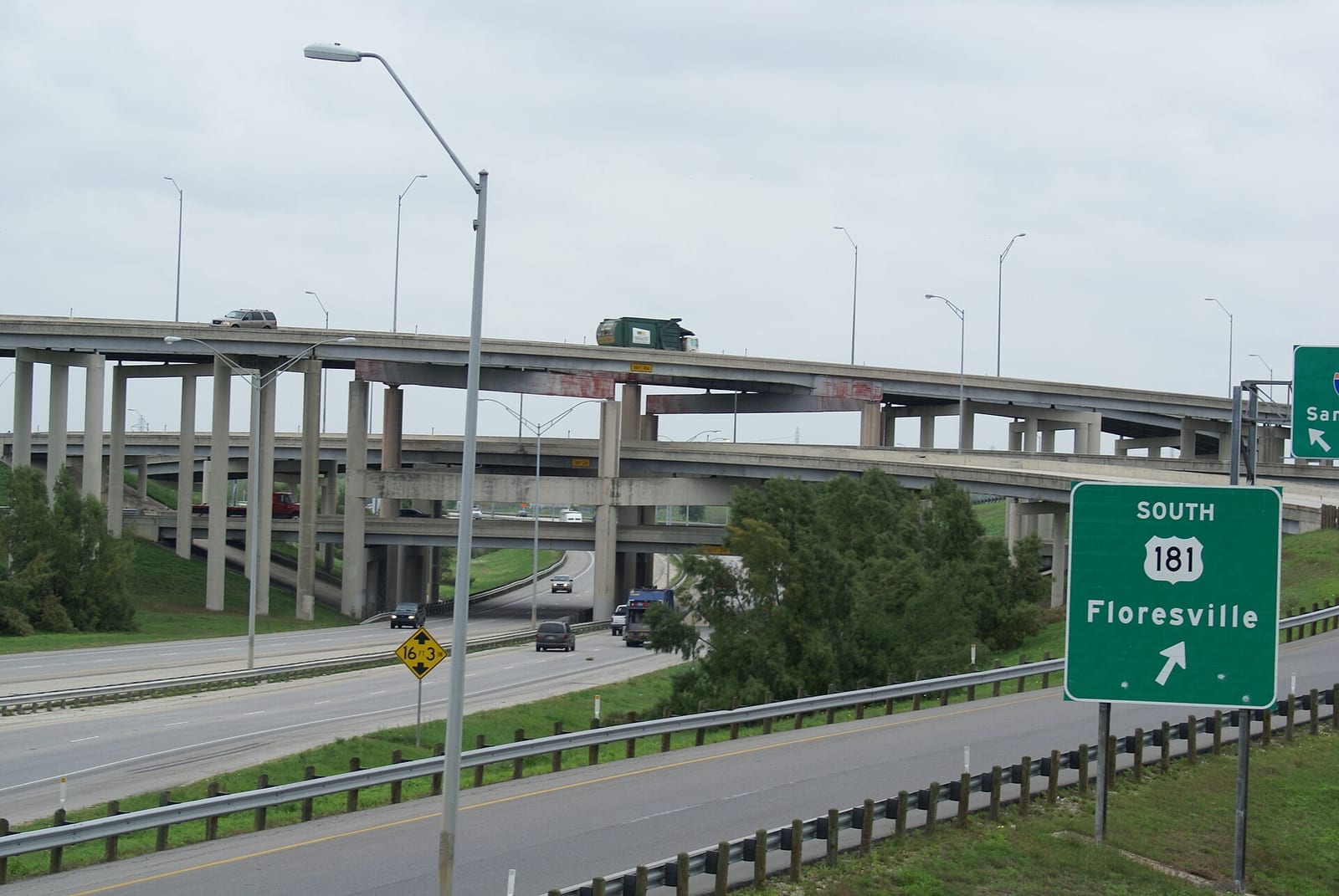 The Interstate 37 and Interstate 410 stack interchange in southeast San Antonio, Texas ., 2007, San Antonio