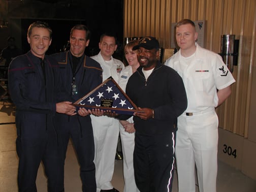 Star Trek actors meet crewmembers of the real USS Enterprise (US Navy) (2003), 2003, Los Angeles
