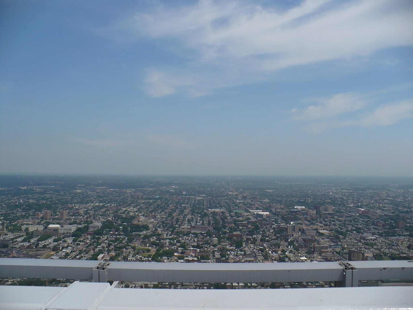 Picture from the open roof of the Comcast Center, looking north., 2008, Philadelphia