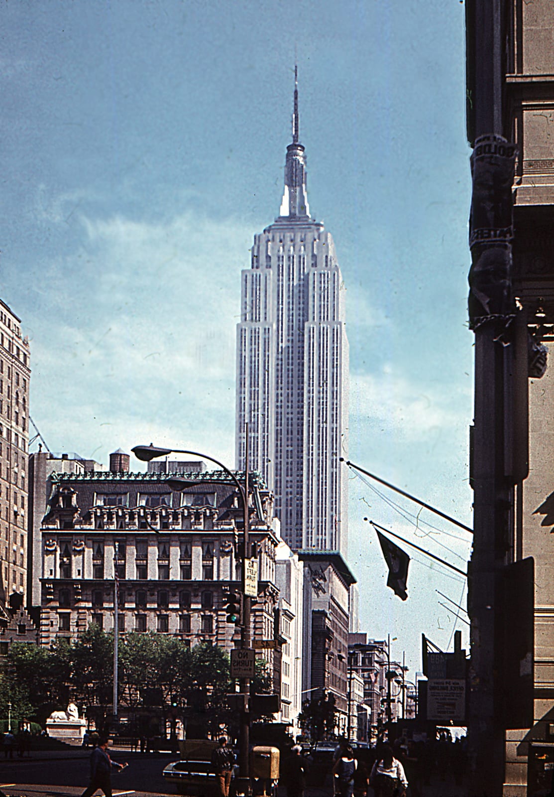Empire State Building as seen by pedestrian, 1971, New York City
